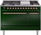 Ilve® Nostalgie II Series 48" Emerald Green Pro Style Dual Fuel Range-0