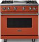 Viking® 5 Series 36" Spiced Cider Pro Style Gas (NG) Range with Polished Chrome Trim-0
