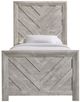 Elements International Eleanor White Twin Panel Bed-3