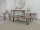 International Furniture Direct Natural Parota Brown Sofa Table with Black Base-1