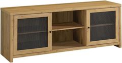 Coaster® Golden Oak/Gunmetal TV Console