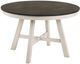 New Classic® Home Furnishings Maisie White Round Table with Brown Top -0