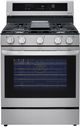 LG 30" PrintProof™ Stainless Steel Freestanding Gas Range with Air Fry-1