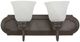 YHD Alabaster/Dark Brown 2-Light Incandescent Bathroom Vanity Lighting-0