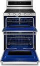 KitchenAid® 30" Stainless Steel Freestanding Gas Double Oven Range-1