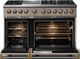 Viking® 5 Series 48" Nantucket Pro Style Dual Fuel (NG) Range with Brushed Brass Trim-1