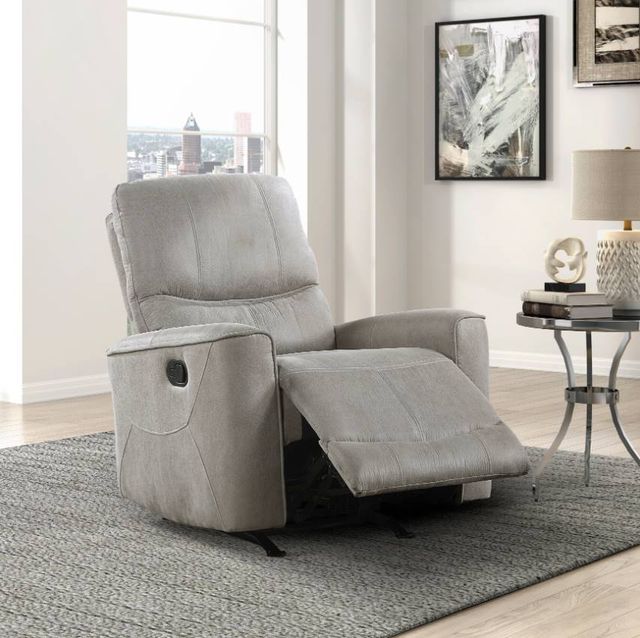 Homelegance® Ouray Gray Manual Rocker Recliner-1