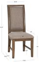 Powell® Cadeau 2-Piece Beige/Walnut Dining Side Chair Set-2
