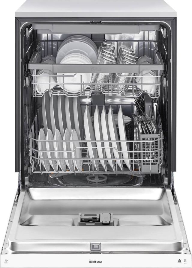 LG 24" White Front Control Built-In Dishwasher with Quadwash™-2