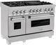 ZLINE Legacy 60" Satin Stainless Steel Pro Style Dual Fuel Range-2