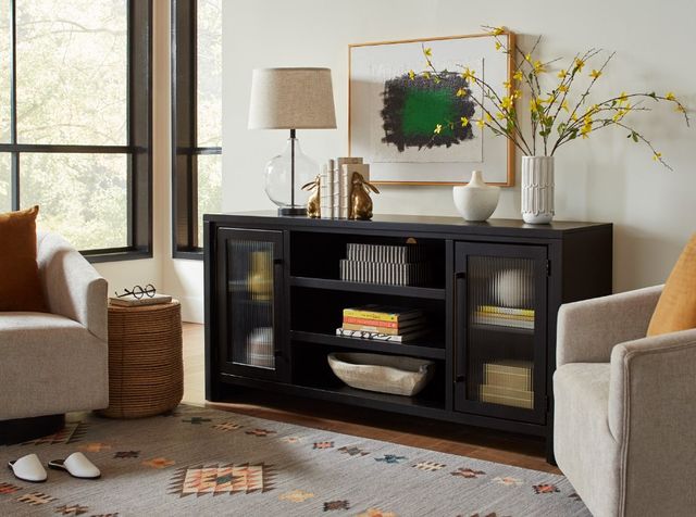 aspenhome® Tatum Black 66" Console with 2 Doors-2