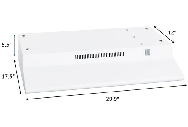 GE® 30" White Non-Vented Under Cabinet Range Hood-2