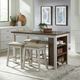 Liberty Furniture Brook Creek 5-Piece Brown/White Counter Height Dining Set-1