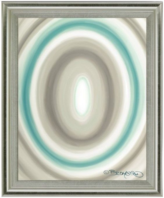 Classy Living Aqua Ripple Wall Art-2