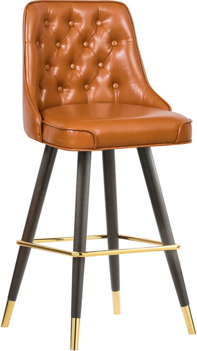 Meridian Furniture Portnoy Cognac Vegan Leather Counter Stool-0