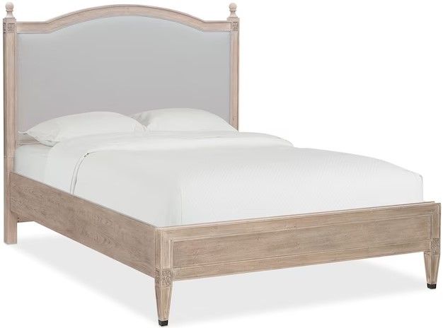 Bassett® Furniture Charlotte Washed Elm Queen Upholstered Bed with Low Footboard-0