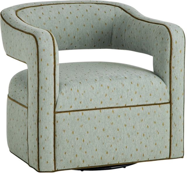 Craftmaster® Customizable CM Leather Wilder Swivel Chair-0