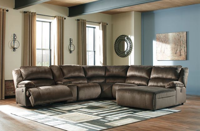 Signature Design by Ashley® Clonmel 6-Piece Chocolate Manual Reclining Right-Arm Facing Sectional and Chaise-1