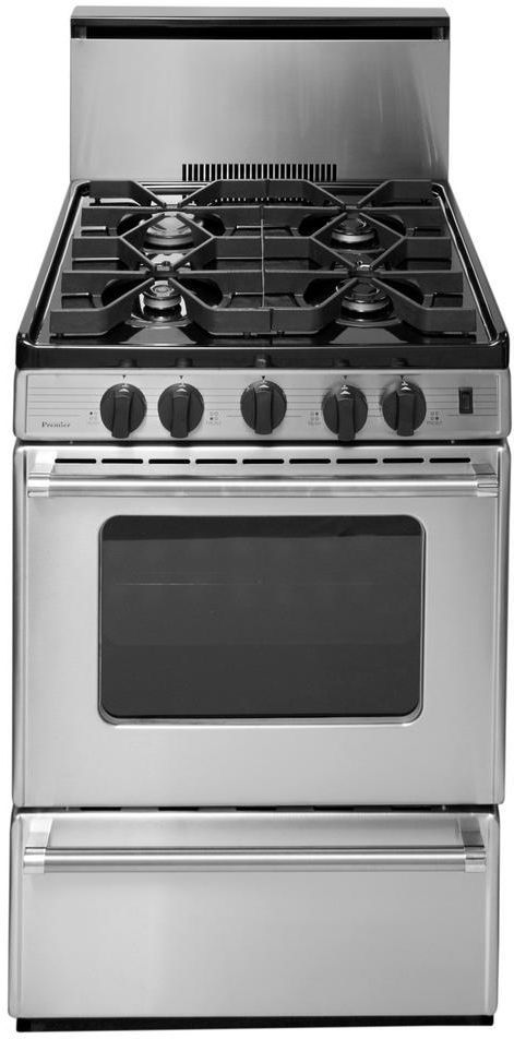 Premier Pro Series 24" Stainless Steel Freestanding Gas Range-0