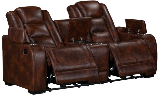 New Classic® Home Furnishings Chester Brown Manual Reclining Console Loveseat-3