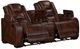 New Classic® Home Furnishings Chester Brown Manual Reclining Console Loveseat-3