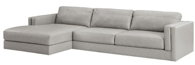 Signature Design by Ashley® Amiata 2-Piece Glacier Left-Arm Facing Chaise Sectional-2