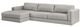 Signature Design by Ashley® Amiata 2-Piece Glacier Left-Arm Facing Sectional and Chaise-2
