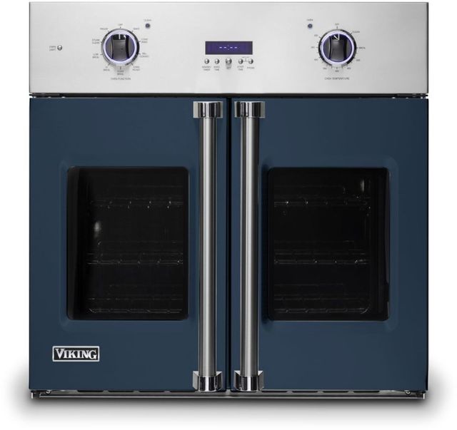 Viking® Professional 7 Series 30" Slate Blue Built In Single Electric French Door Wall Oven-0