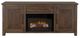 International Furniture Direct Novus Lodge Brown Fireplace TV Stand-4