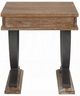 ACME Furniture Pellio Antique Oak End Table with Black Base-2