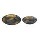 A & B Home 2-Piece Black/Gold Charger Set-1