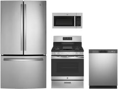 GE® 4 Piece Stainless Steel Kitchen Package