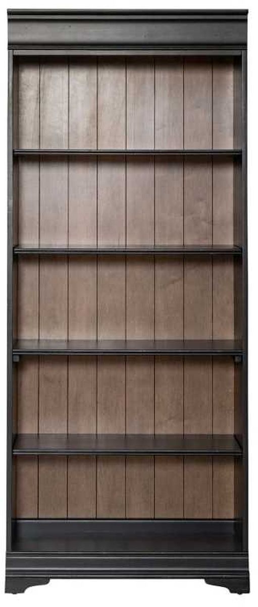 Liberty Furniture Meritage Aged Charcoal/Caramel 72" Bookcase-2