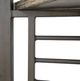 YHD Tobbaco Patina Floor Screen with Shelves-3