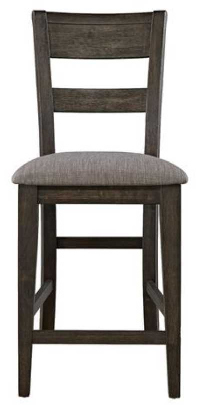 Liberty Furniture Double Bridge Dark Chestnut/Gray Splat Back Counter Chair-3