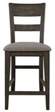 Liberty Furniture Double Bridge Dark Chestnut/Gray Splat Back Counter Chair-3