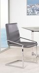 Mazin Furniture Jasmine Chrome/Gray Arm Dining Chair-3