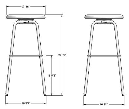Amisco Customizable Button Upholstered Swivel Spectator Stool-1