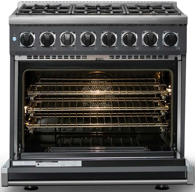 Viking® 7 Series 36" Cast Black Pro Style Dual Fuel Range-1