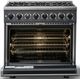 Viking® 7 Series 36" Cast Black Pro Style Dual Fuel Range-1