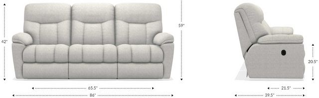 La-Z-Boy® Morrison Burgundy Manual Reclining Sofa-4