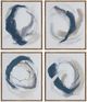 Crestview Collection Geneva 4-Piece Pale Navy Blue/Taupe Wall Art Set-0