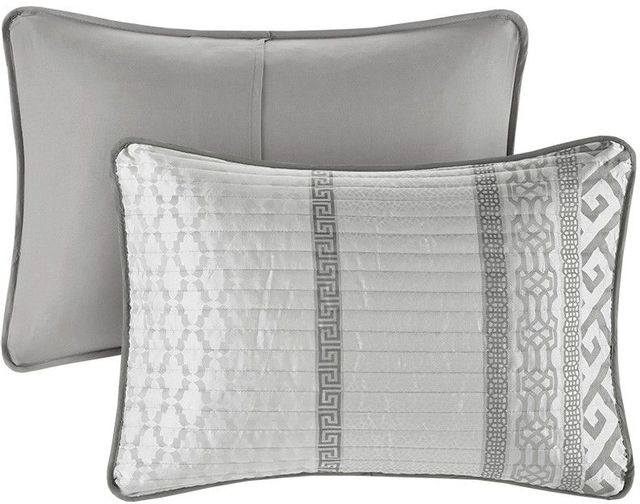 Olliix by Madison Park 4 Piece Grey Full/Queen Bennett Reversible Jacquard Coverlet Set-3