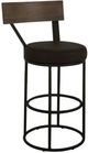 International Furniture Direct Xel-Ha Dark Hay Brown/Blacksmithing Black/Brown Barstool -0