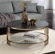ACME Furniture Abisha Black Coffee Table with Champagne Base-1