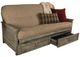 Kodiak Furniture Lexington Taxi Woodsmoke/Weathered Gray Full Storage Futon with Mattress-0