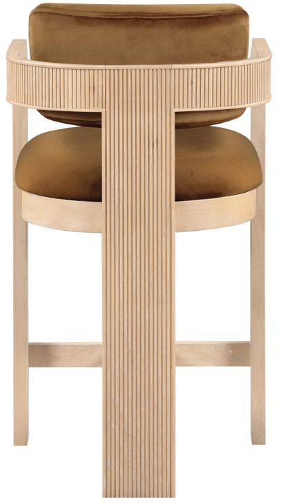 Meridian Furniture Sacha Saddle/Natural Upholstered Counter Stool-3