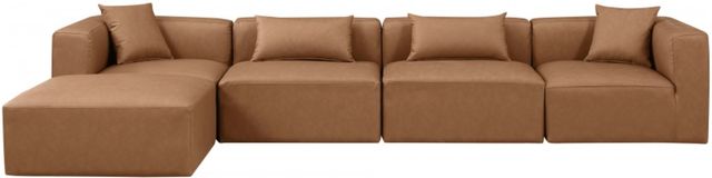 Meridian Furniture Cube 5-Piece Brown Modular Sectional with Ottoman-2