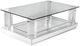 Michael Amini® Montreal™ Glass Top Rectangular Cocktail Table with Mirrored Base-0