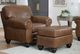 Best® Home Furnishings Customizable Field & Stream Home F24 Leather Ottoman with Dark Walnut Legs-1